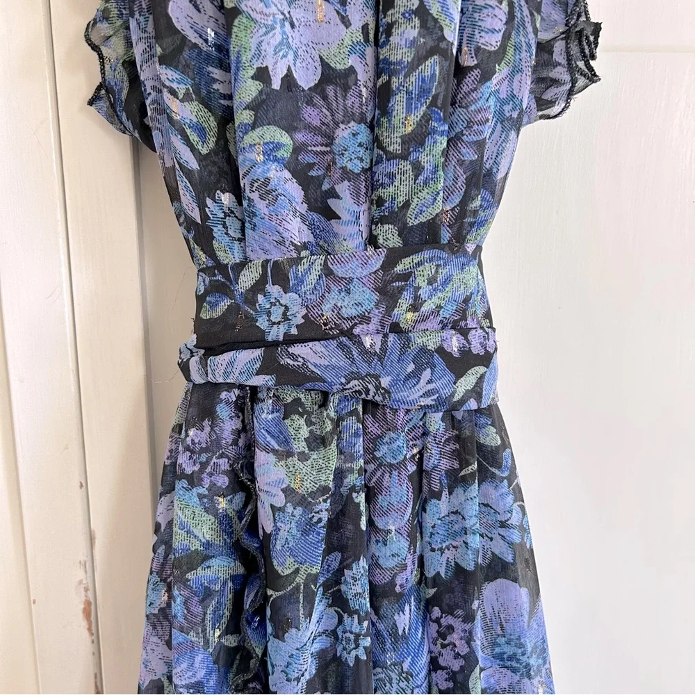 Sabina Musayev Diamanda Belted Floral Maxi Dress Sz M (can fit Small). Rare! - Picture 7 of 11